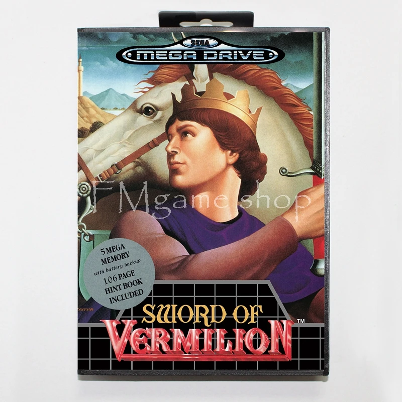 MD игровая карта меч вермиллиона с розничной коробкой для Sega Genesis Megadrive