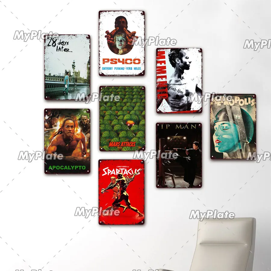 Научная фантастика кинопостер металлический знак ВИНТАЖНАЯ фотография