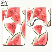 watermelon pattern funny 3d printed bathroom pedestal rug lid toilet cover bath mat set drop shipping style 3