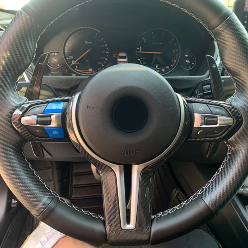 Скидка Чехол на руль из углеродного волокна для BMW M2 F87 M3 F80 M4 F82 M6 F06 F12 F13 X5M F85 X6M F86