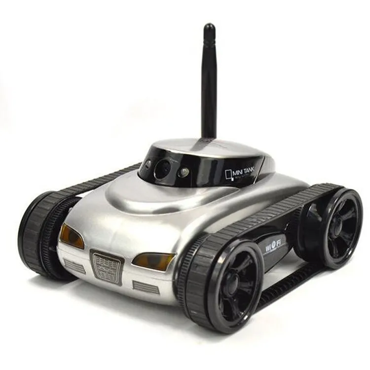 Gray FPV iSPY wifi в режиме реального времени трансмисс Радиоуправляемый мини-танк HD камера видео пульт дистанционного управления робот автомобиль интеллектуальная IOS Anroid APP Беспроводная игрушка - Цвет: Gray