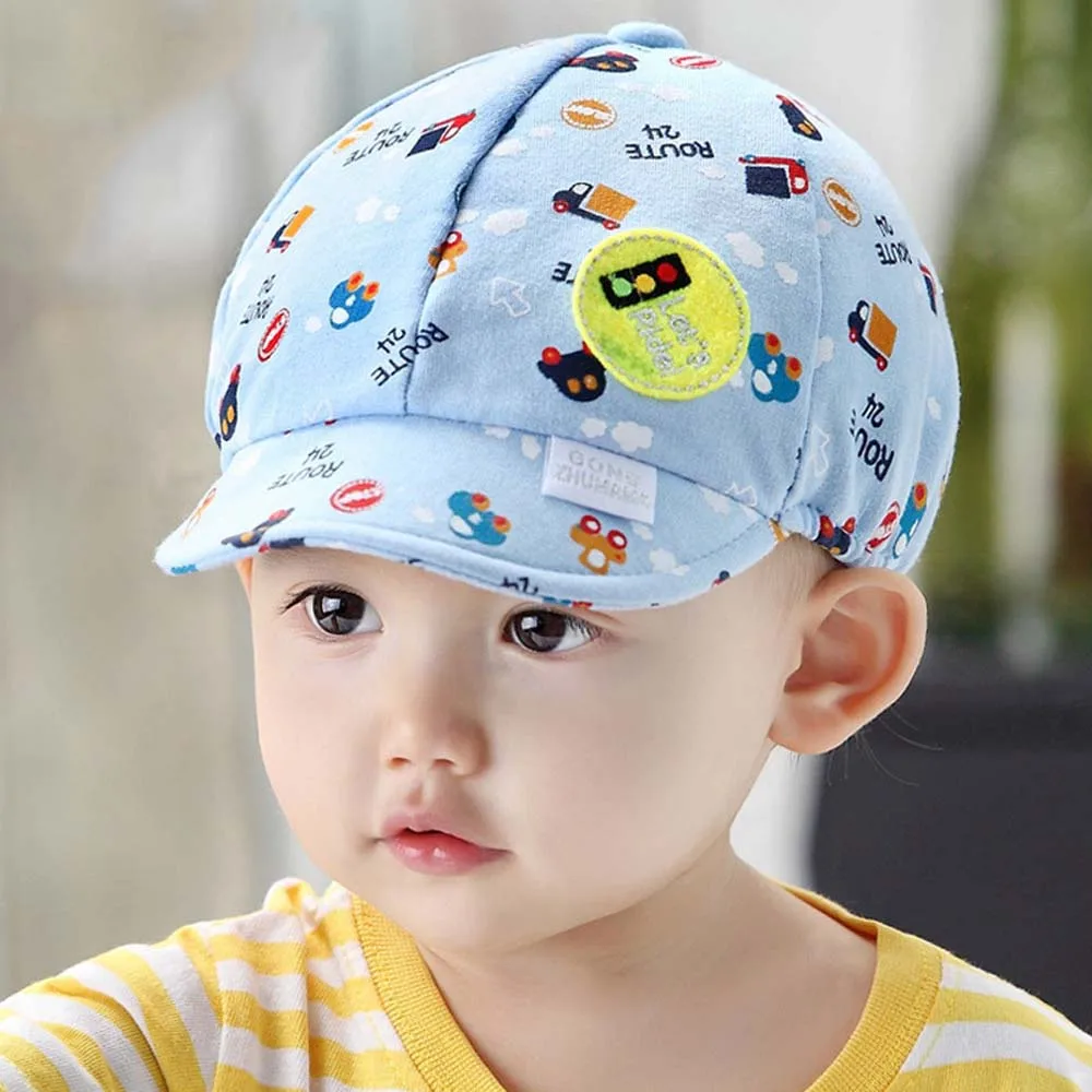 

2021Newborn Kids Lovely Fashion Casual Hats Baby Kid Boy Girl Toddler Infant Hat Little Car Baseball Beret Cap Czapka Dziecko