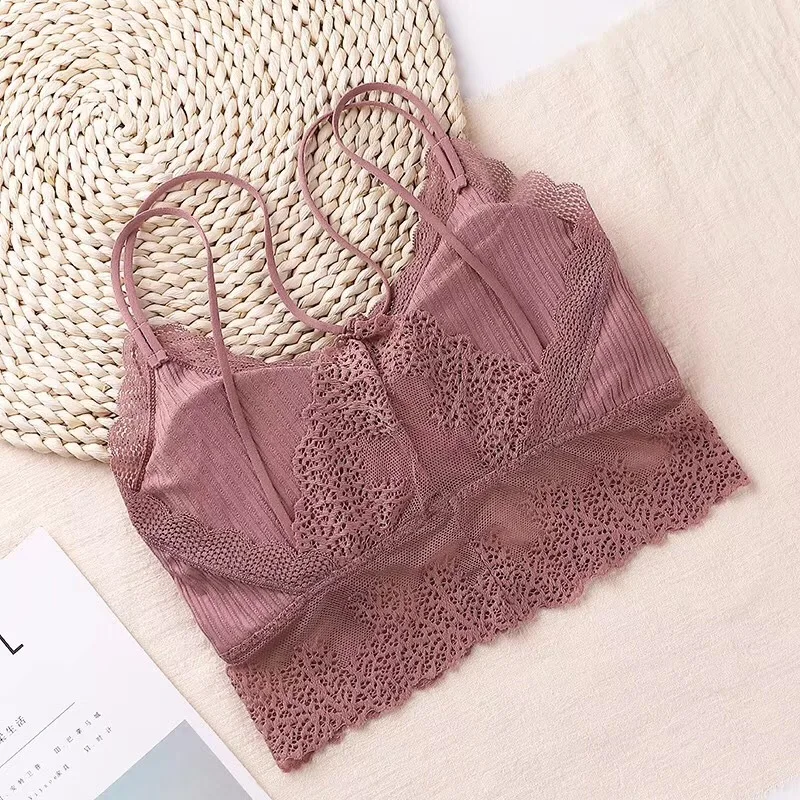 Women Sexy Lace Crop Tops Tube Top Bralette Female Camis Lingerie Plus Size Summer Bra Tank Camisole | Женская одежда