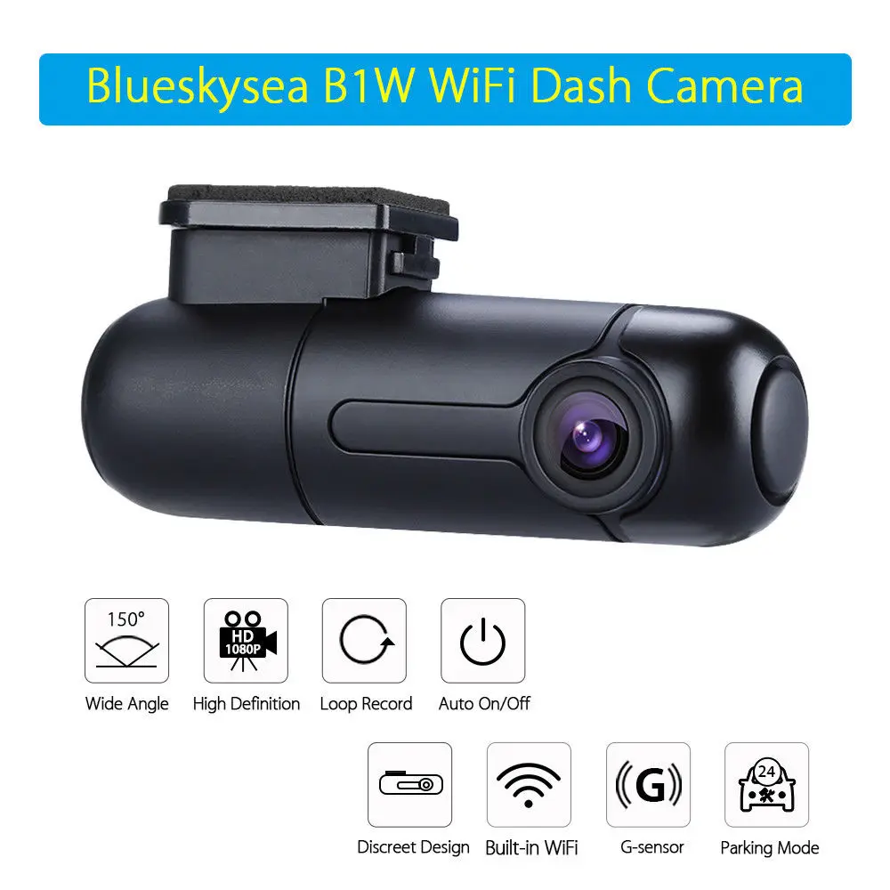 Видеорегистратор Blueskysea Mini автомобильная камера с Wi Fi 1080P H.264 360 градусов MP4