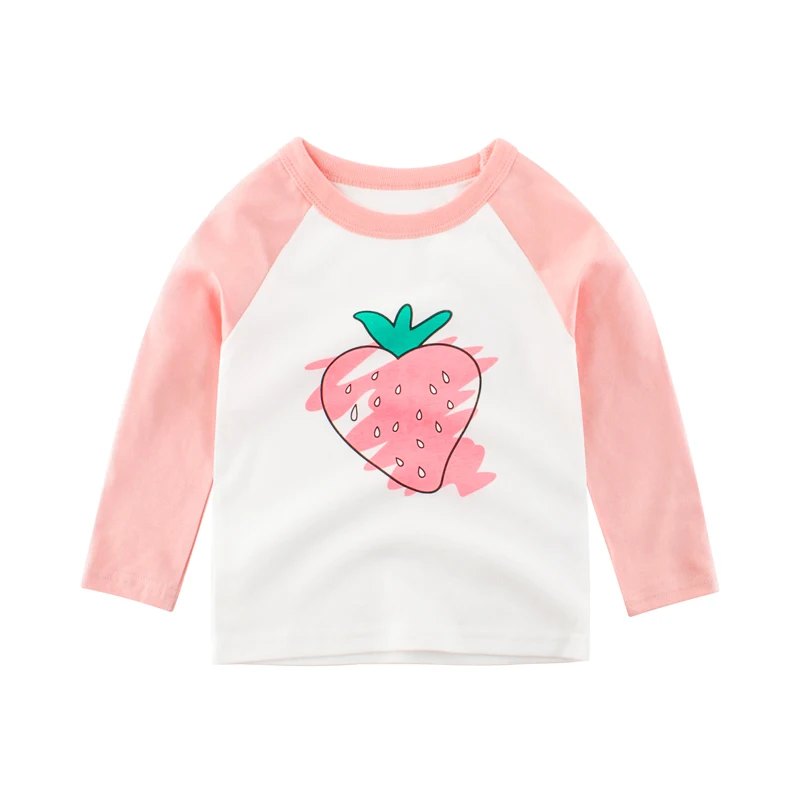 

Children T-shirt Girls Pink Fruit Strawberry Clothes Brand Baby Girl Tops & Tees cartoon Kids Long Sleeve Sweatshirt T shirts
