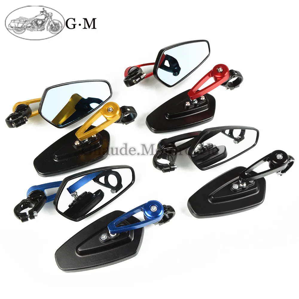 Универсальные мотоциклетные скутеры Алюминиевые черные боковые зеркала заднего