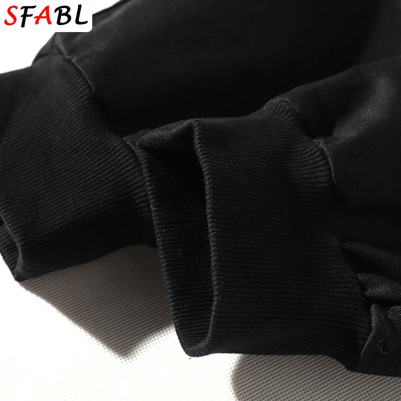 

SFABL New Hip Hop Sweatpants Men Japanese Style Trousers Streetwear Men Joggers Pants Track Casual Cargo Pants Black Big Pockets