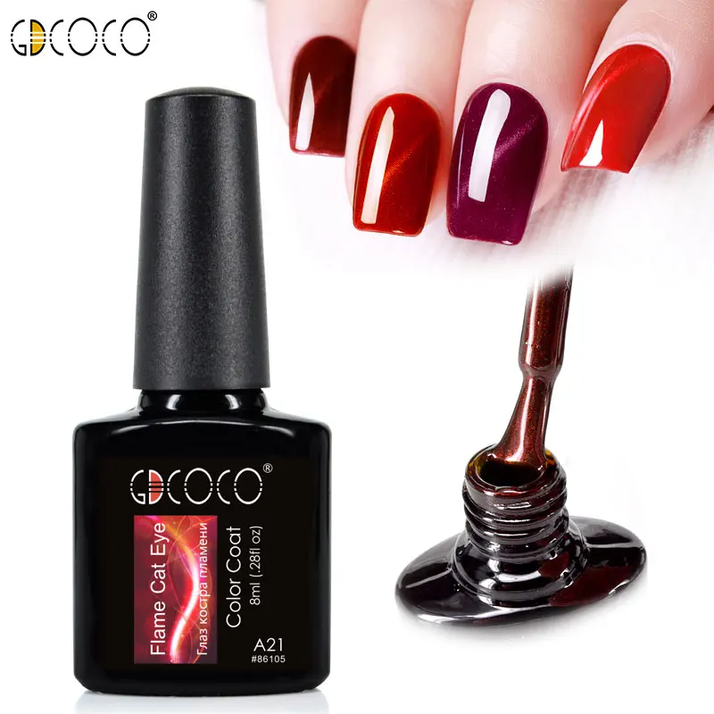 Гель лак для ногтей gdcoco новый кошачий глаз отмачиваемый светодиодный 3d с