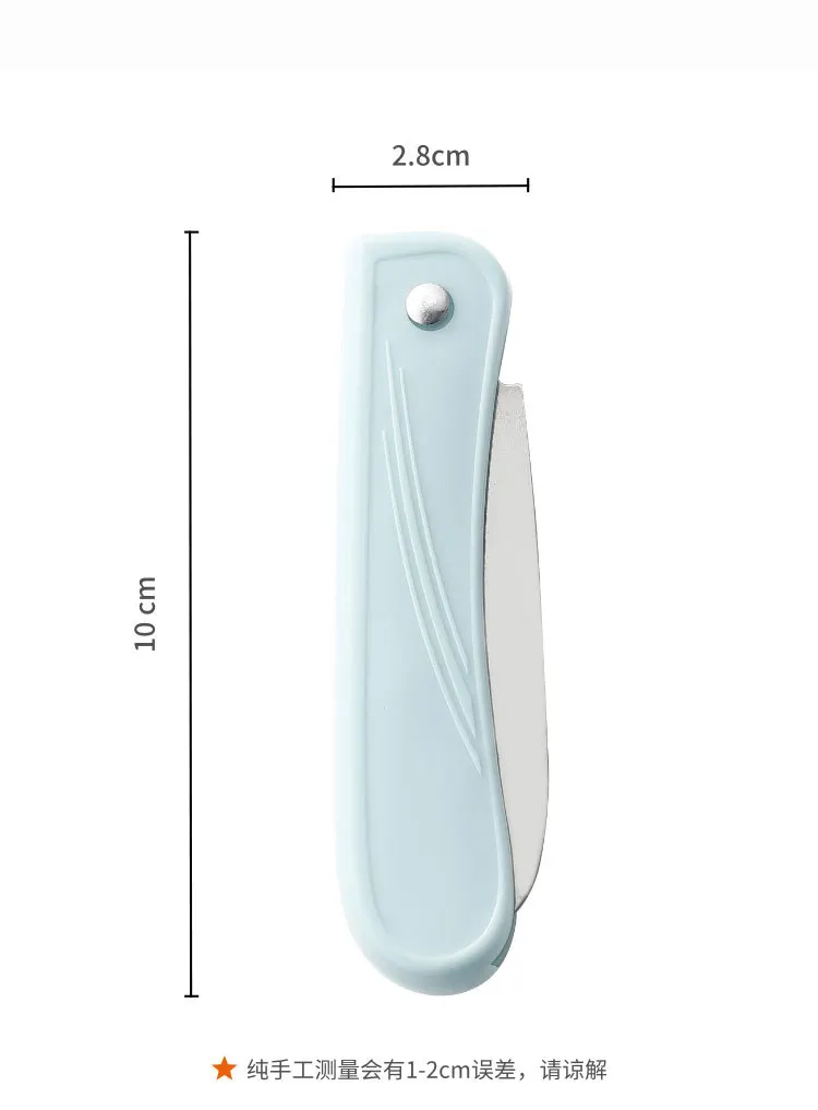

Stainless Steel Folding Fruit Knife Plastic Handle Fruit Cutting Knife Household Folding Peel Knife Paring Knife