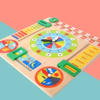 montessori baby wooden board game weather season time cognitive puzzles child early learning educational figures toys xmas gift