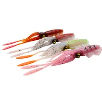 15cm 15g artificial portable swim saltwater octopus bait long tail fishing tackle squid skirt lure