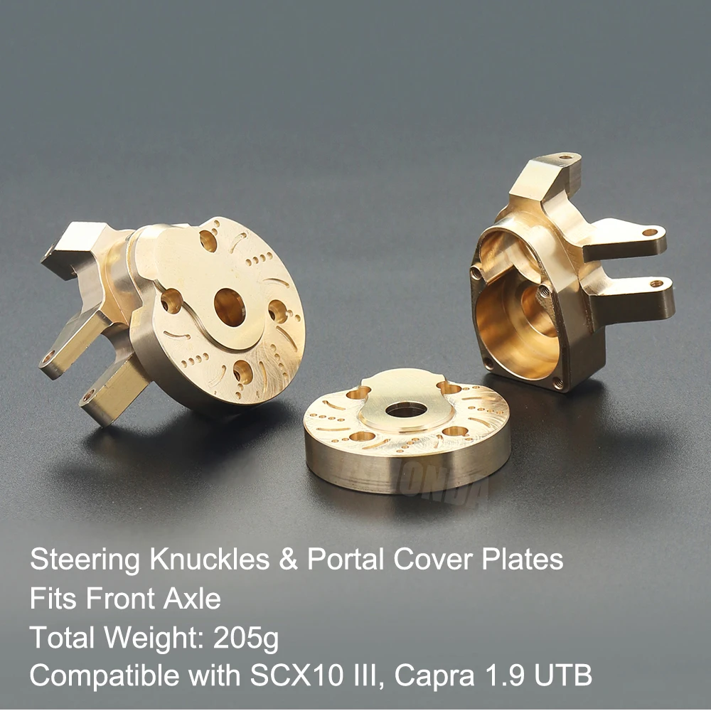 Латунный противовес рулевых кулаков крышки портала пластины бампер для 1/10 RC