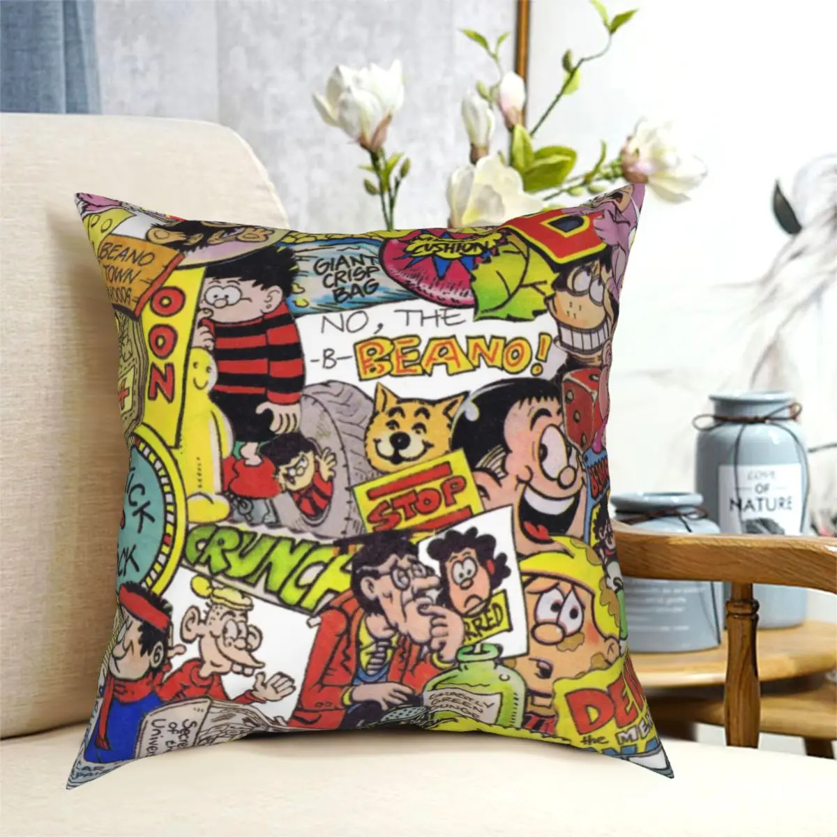 Декоративный чехол наволочка Beano с рисунком размеры 18 дюймов|Наволочки| |