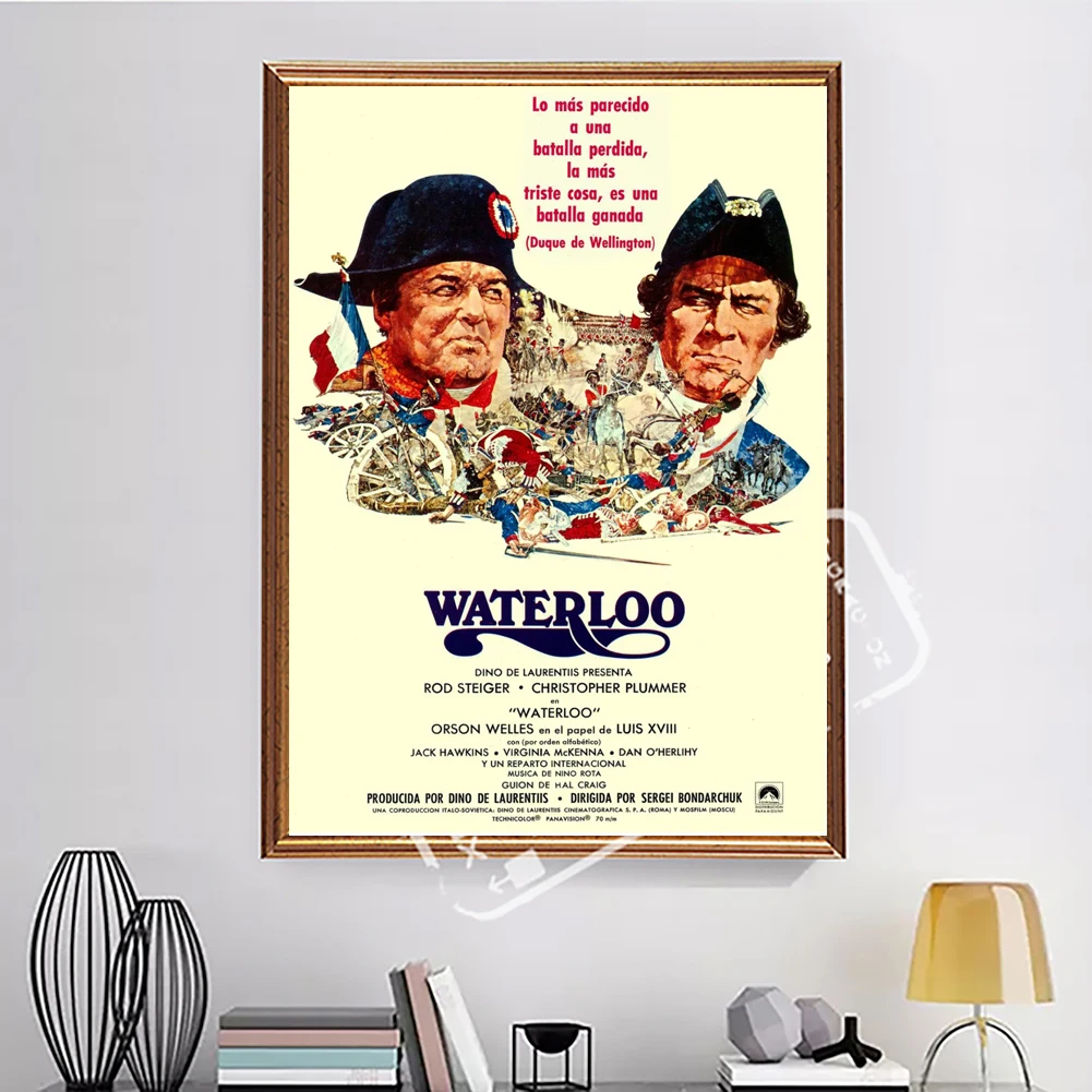 Ватерлоо Наполеон 1970 Сергей Бондарчук декоративный плакат из фильмов настенный