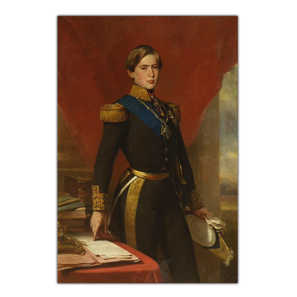 Citon Winterhalter Pedro V King of Portugal Canvas холст искусство Масляная живопись художественный