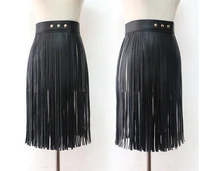 long fringed skirt ladies belt female adjustable skirt pu leather girdle faldas mujer moda 2020 high waist skirt womens
