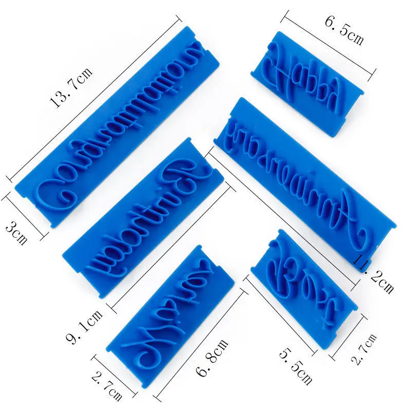 6 шт./компл. Персонажи Алфавит цифры впечатление набор для печенья штамп тиснение