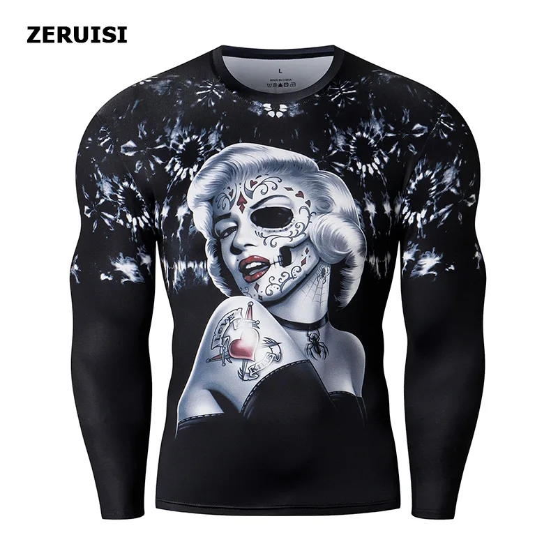 3D Printed Harajuku Fitness Tops t-shirt compression shirts Anime Men Sports Fashion Japanese male Top Clothing