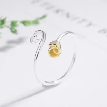 

Korean Temperament Sweet Flower Ring Popular Jewelry Ladies Models Color Separation Opening Adjustable Ring R2020