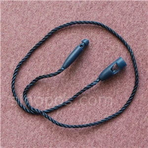navy blue nylon Пластиковая висячая бирка уплотнительная веревка с пулевидной вилкой, нейлоновый хлопковый шнур защелкивающаяся головка петля замок Пряжка модная сумка ценник веревка крепеж - Цвет: navy blue nylon