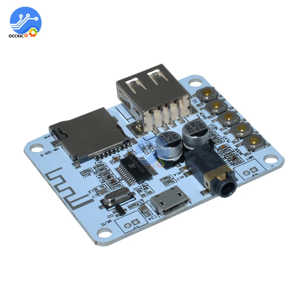1 комплект Bluetooth 2,1 Аудио приемник плата с USB TF слот для карты DC 5 в беспроводной стерео музыкальный модуль+ акриловый DIY Чехол комплект крышка