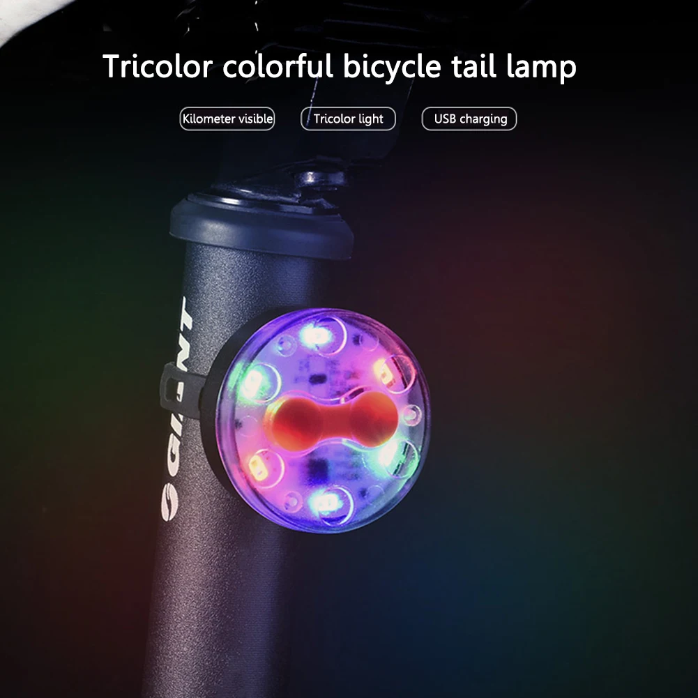 

Задний предупреждающий фонарь для горного велосипеда, яркий водонепроницаемый задний фонарь с зарядкой от USB для безопасной езды