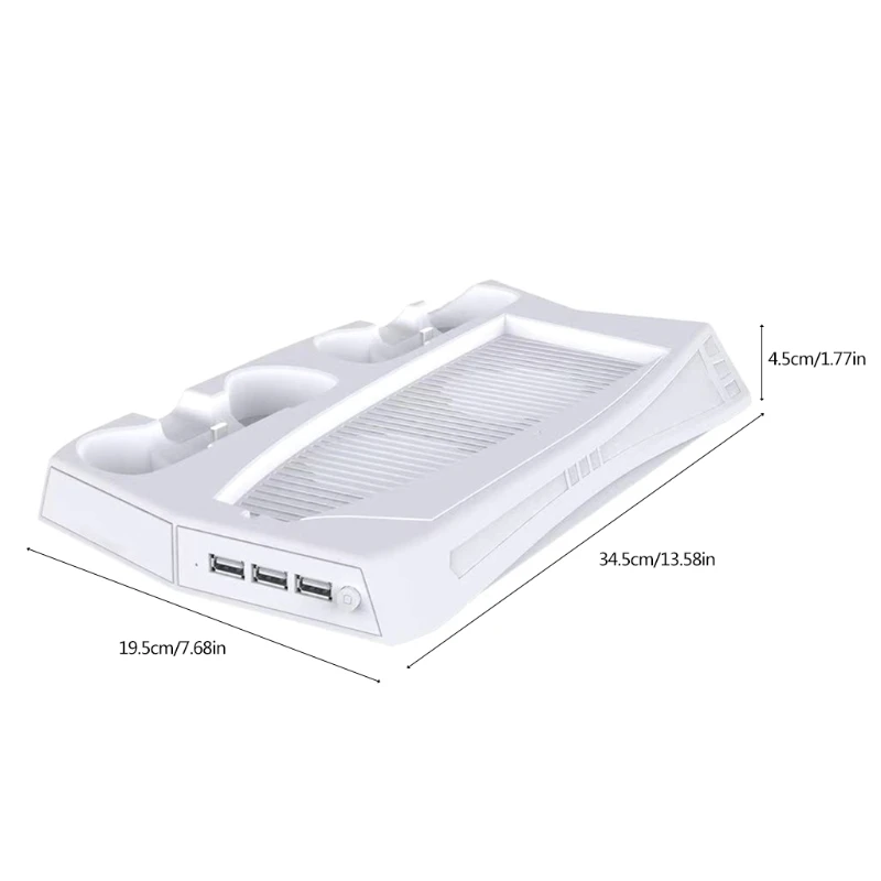 

For PS5 Vertical Stand with Cooling Fan Dual Controller Charger Console Charging Station Fan Cooler For -Playstation 5