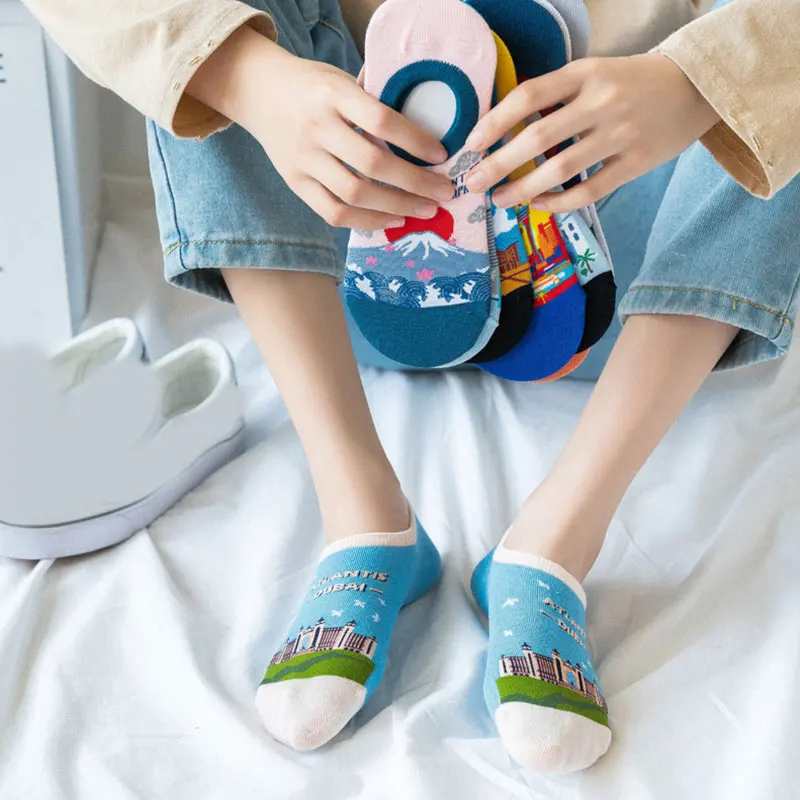 Мужские Симпатичные носки-лодочки с принтом унисекс персонализированные