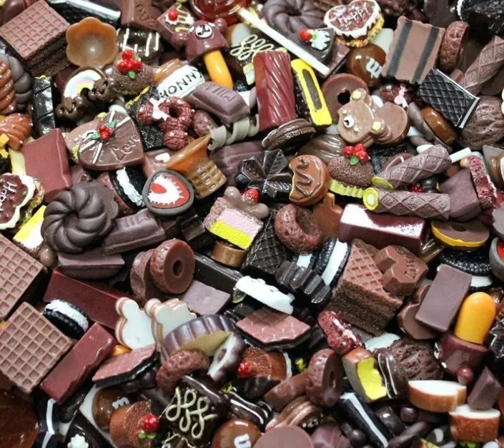8 шт. Милая Конфета из смолы амулеты для слизи наполнитель DIY Украшение для торта телефона украшения смолы амулеты Lizun поставки слаймов игрушки