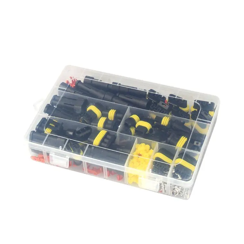

352Pcs/box Waterproof Connectors 1/2/3/4 Pin Car Electrical Wire Connector Plug 94PC