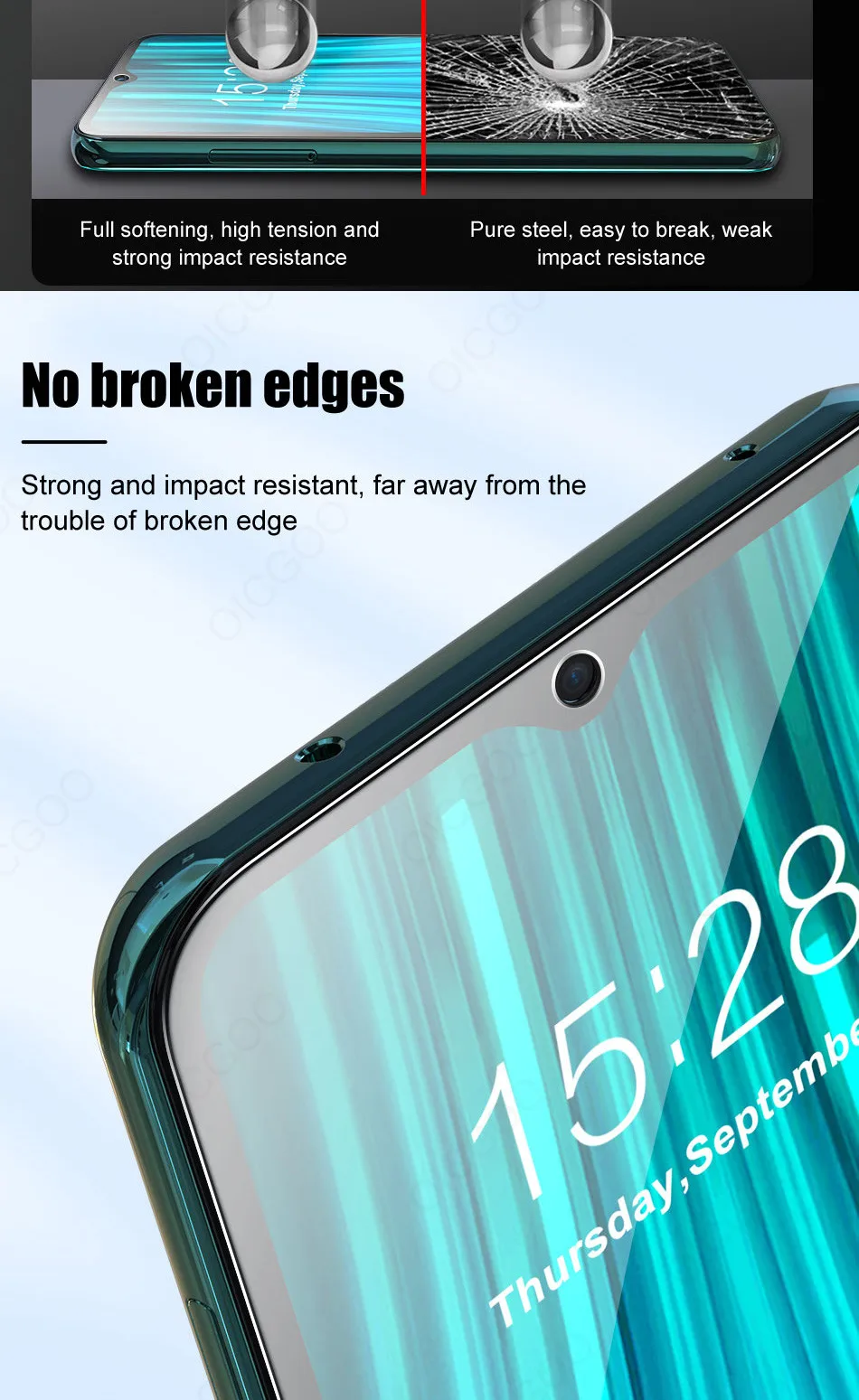 

For Xiaomi Redmi Note 9 8 7 5 6 9S 10 Pro Max 3Pcs Full Cover Tempered GlassScreen Protector For Redmi 8A 8 7 7A 9 9A 8T Glass