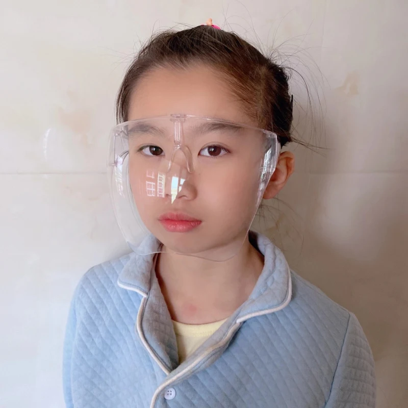 Детский модный прозрачный Полнолицевой экран красочный/прозрачный козырек