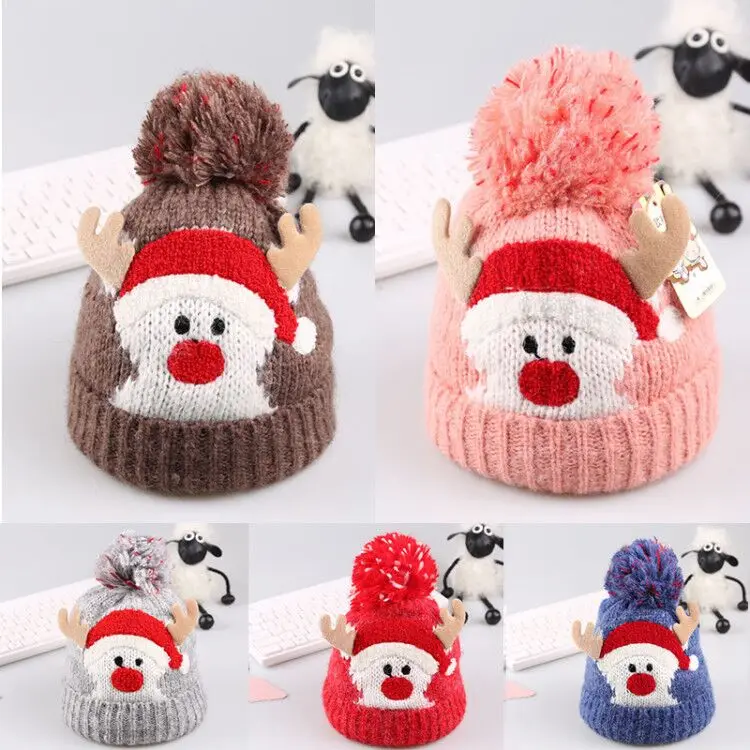 Новое поступление 2019 детские рождественские шапки шапка s Санта Клаус