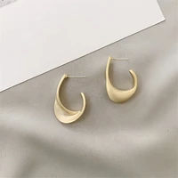 2020 new fashion simple retro u shaped water drop deformation metal earrings matt gold earrings jewelry girls party gifts