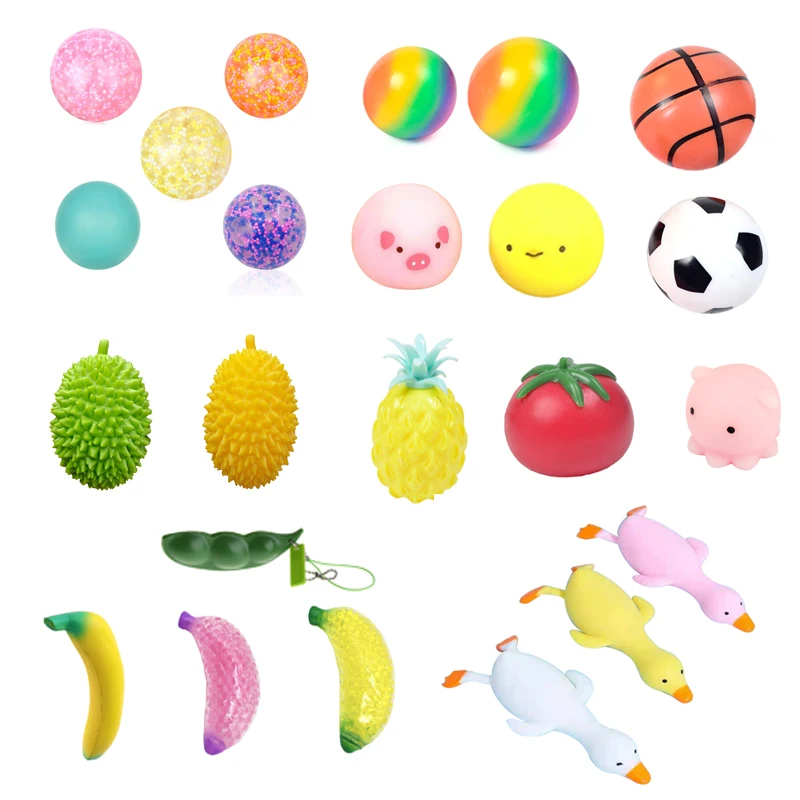

1pcs Clear Stress Balls Colorful Ball Autism Mood Squeeze Relief Healthy Toy Funny Gadget Vent Toy Children Christmas Gift
