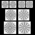 8 шт многоразовые Mylar Мандала нажмите с силой так, трафареты для картин Шаблоны инструментов для самостоятельного изготовления мебели Вуд, холст камни ткань стены искусства