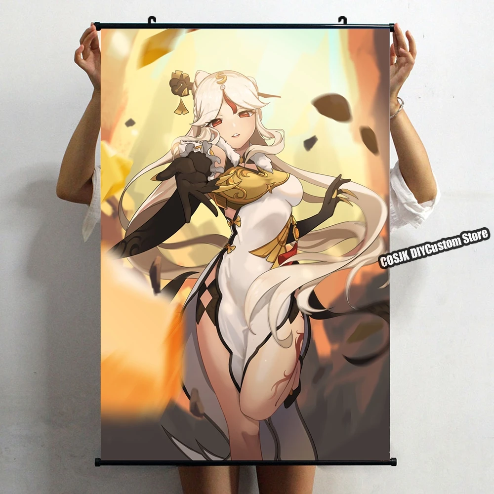 

HOT Anime Game Genshin Impact Ningguang Poster Wall Scroll Home Decor Mural Wallpaper Otaku Art Collectible Drop Shipping