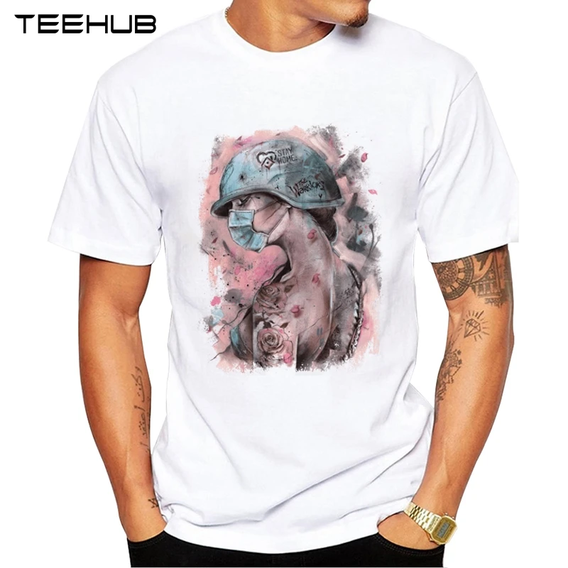 TEEHUB Мужская Новая мода здравоохранения Trooper Дизайн короткий рукав футболка