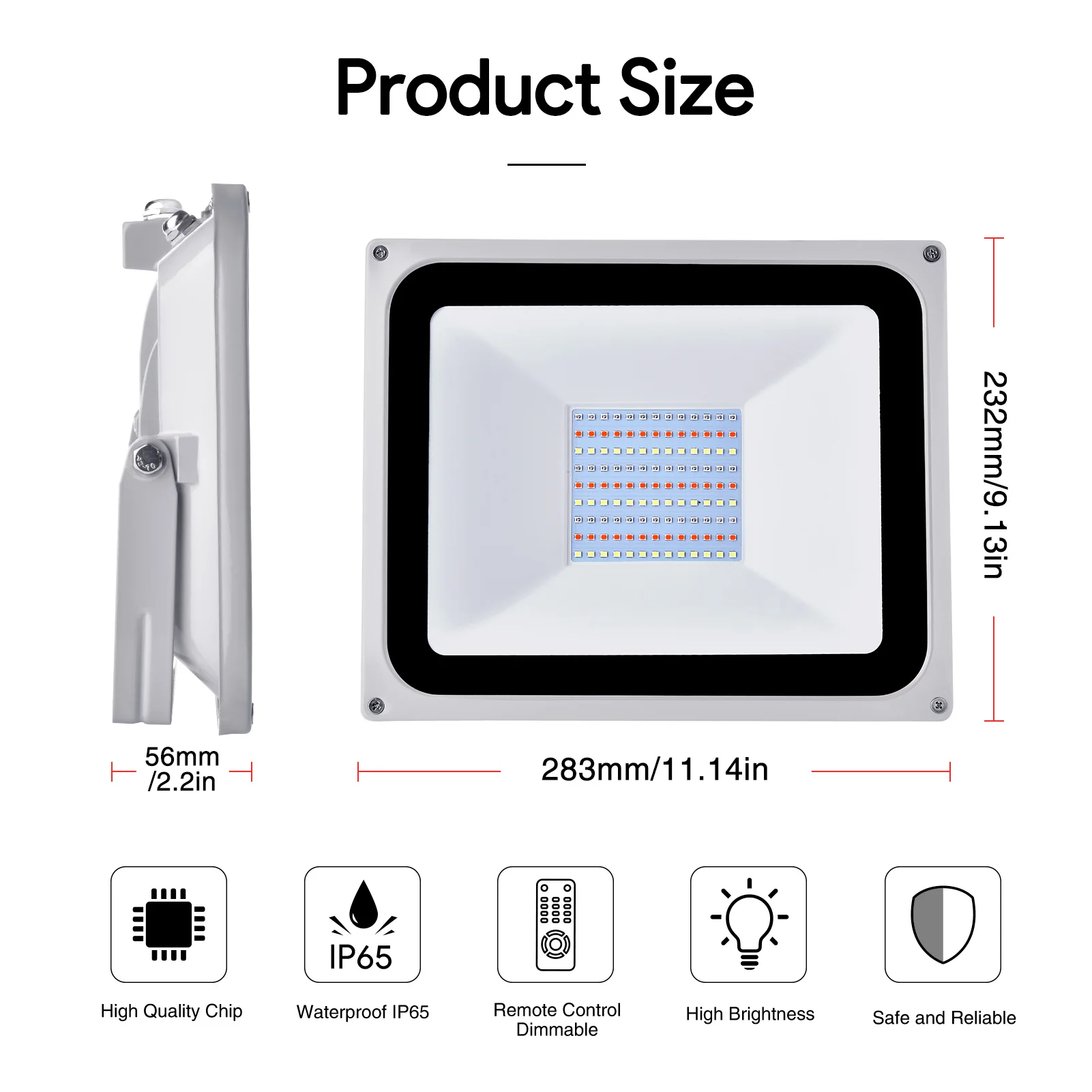 110V/220V RGB светодиодные потолочные светильник 30 Вт 50 100 уличная настенная лампа