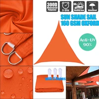 orange regular triangle sunshade outdoor sun shelter waterproof awnings protection outdoor canopy garden patio pool shade sail