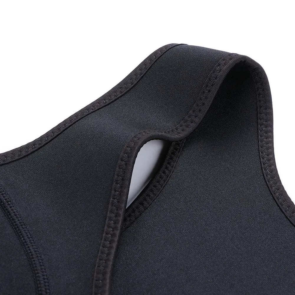 HEXIN, Женский формирователь тела, неопрен, поддержка груди, пот, тренировка, плотный, майка, спортивный жилет, сжигатель жира, потеря веса, жилет на молнии