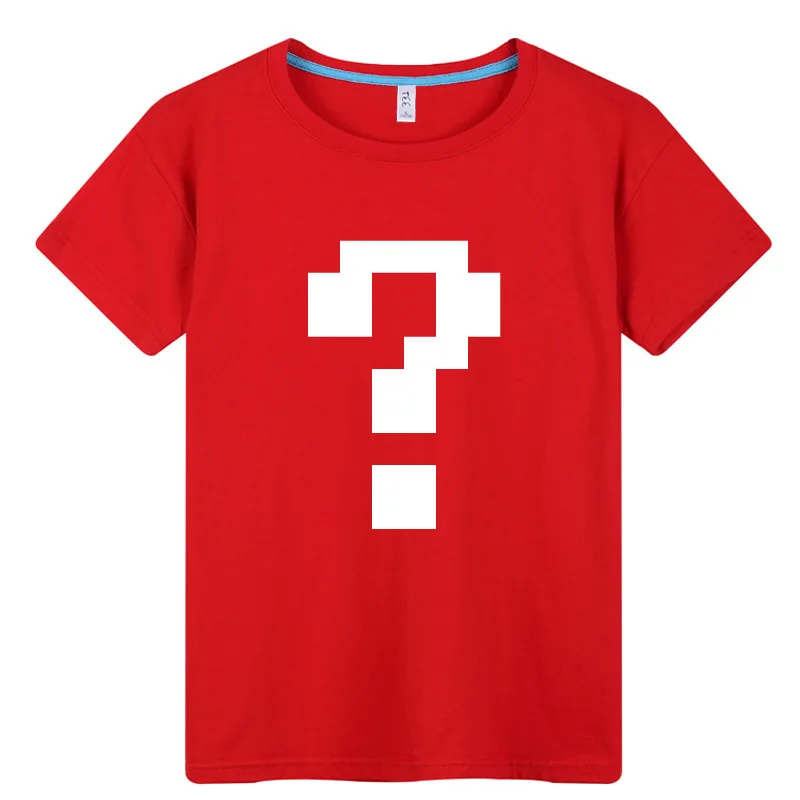 

Single sided printed question mark short sleeve T-shirt