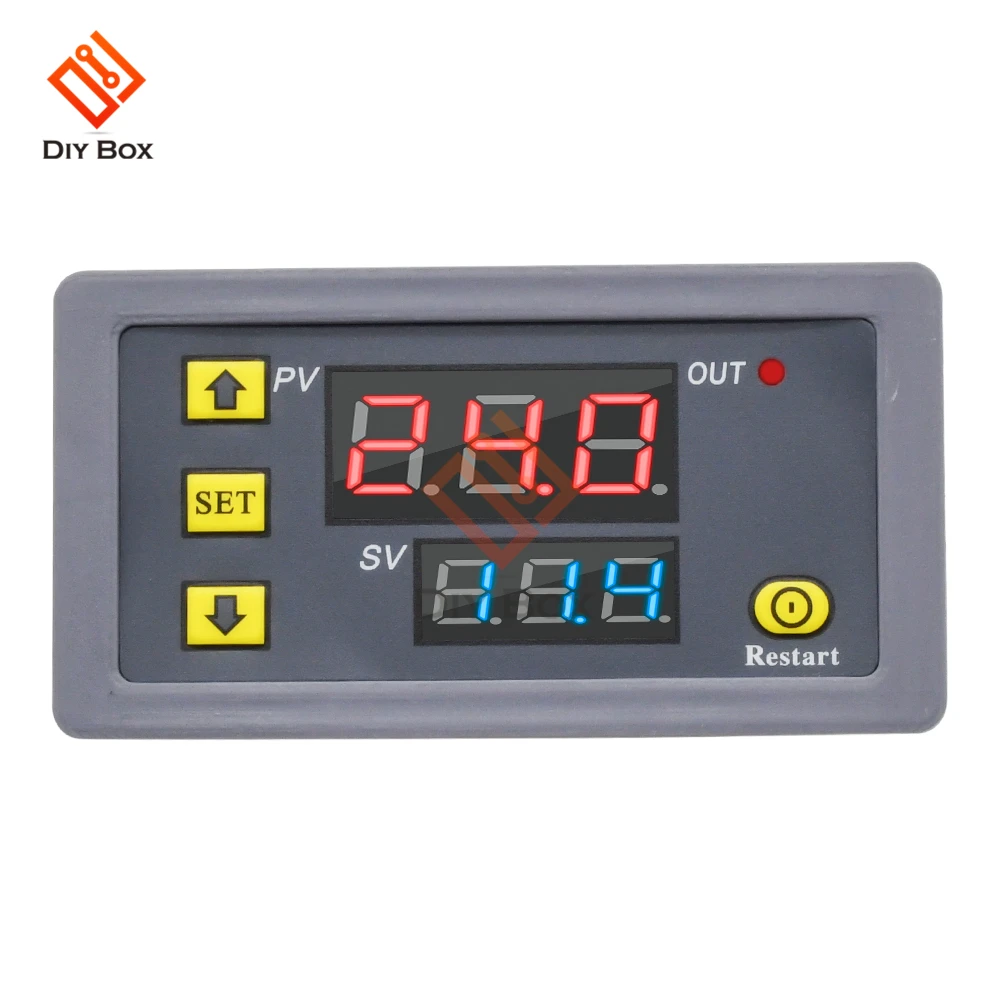 Цифровой реле задержки времени DC 12V 24V AC 110 220V двойной светодиодный цифровой