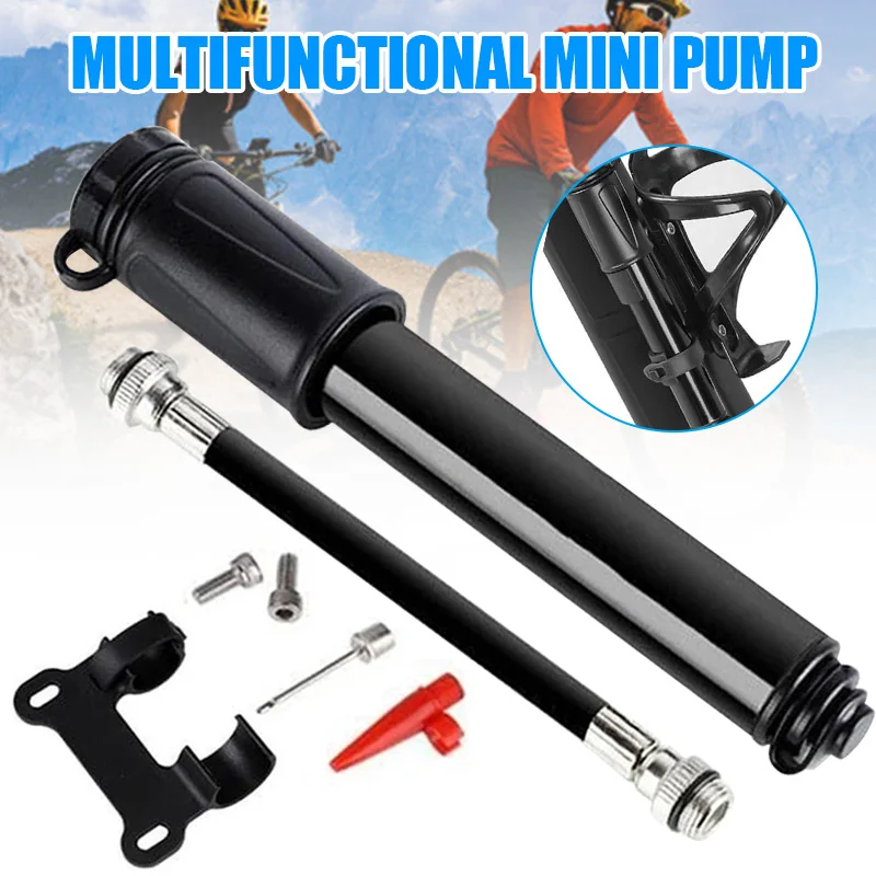 

Mini Portable Bike Pumps High Pressure Inflator Bicycle Basketball Mini Portable Small Pumps with Hose BHD2