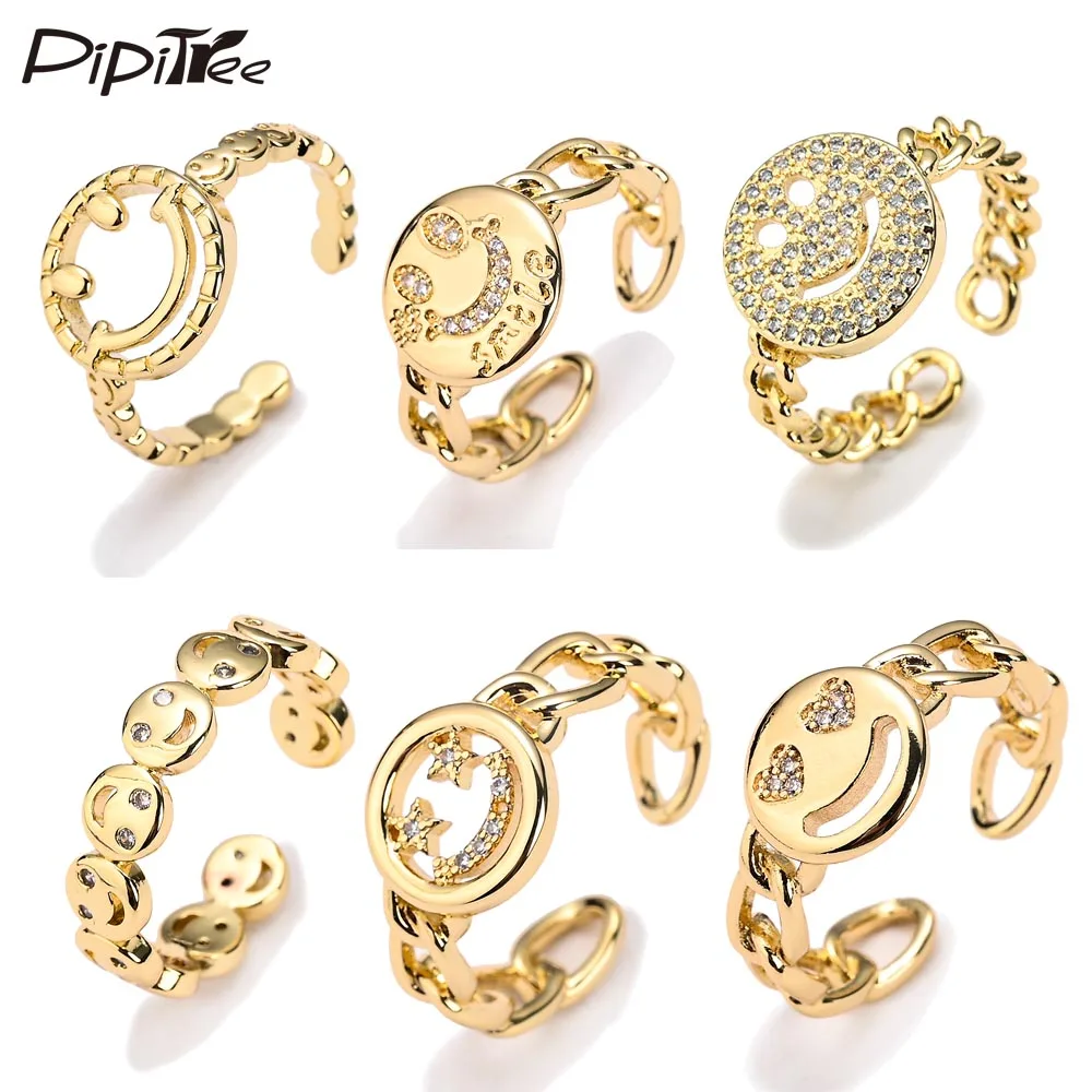 Кольцо Pipitree с фианитом женское прозрачное Ювелирное Украшение со звездой