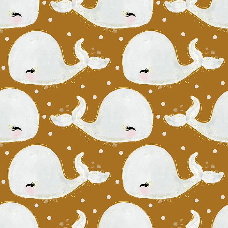 Атласная ткань анимированный КИТ на заказ напечатанный восхитительный животный