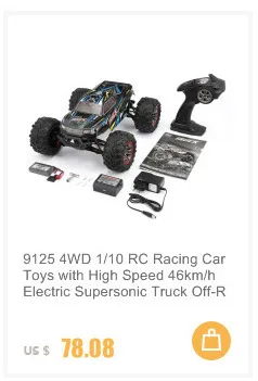9125 4WD 1/10 RC гоночный автомобиль игрушки с высокой скоростью 46 км/ч Электрический сверхзвуковой грузовик внедорожник багги игрушки RTR высокое качество