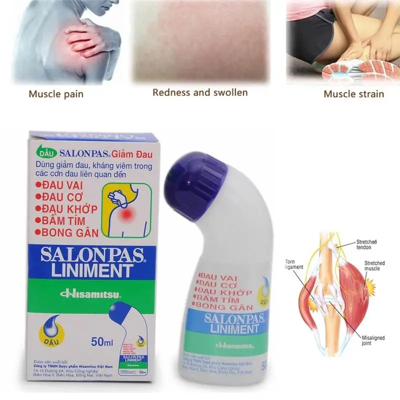 50 мл обезболивающее плечо для облегчения боли в мышцах Salonpas лосьон Линимент ролл жесткая боль Специальный дизайн для спортсмена