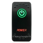 Новый Зеленый Красный светодиодный клавишный выключатель мощностью 12 В, водонепроницаемый IP68 SPST вкл.ВЫКЛ. Для автомобиля, лодки, морской грузовика, замена переключателя