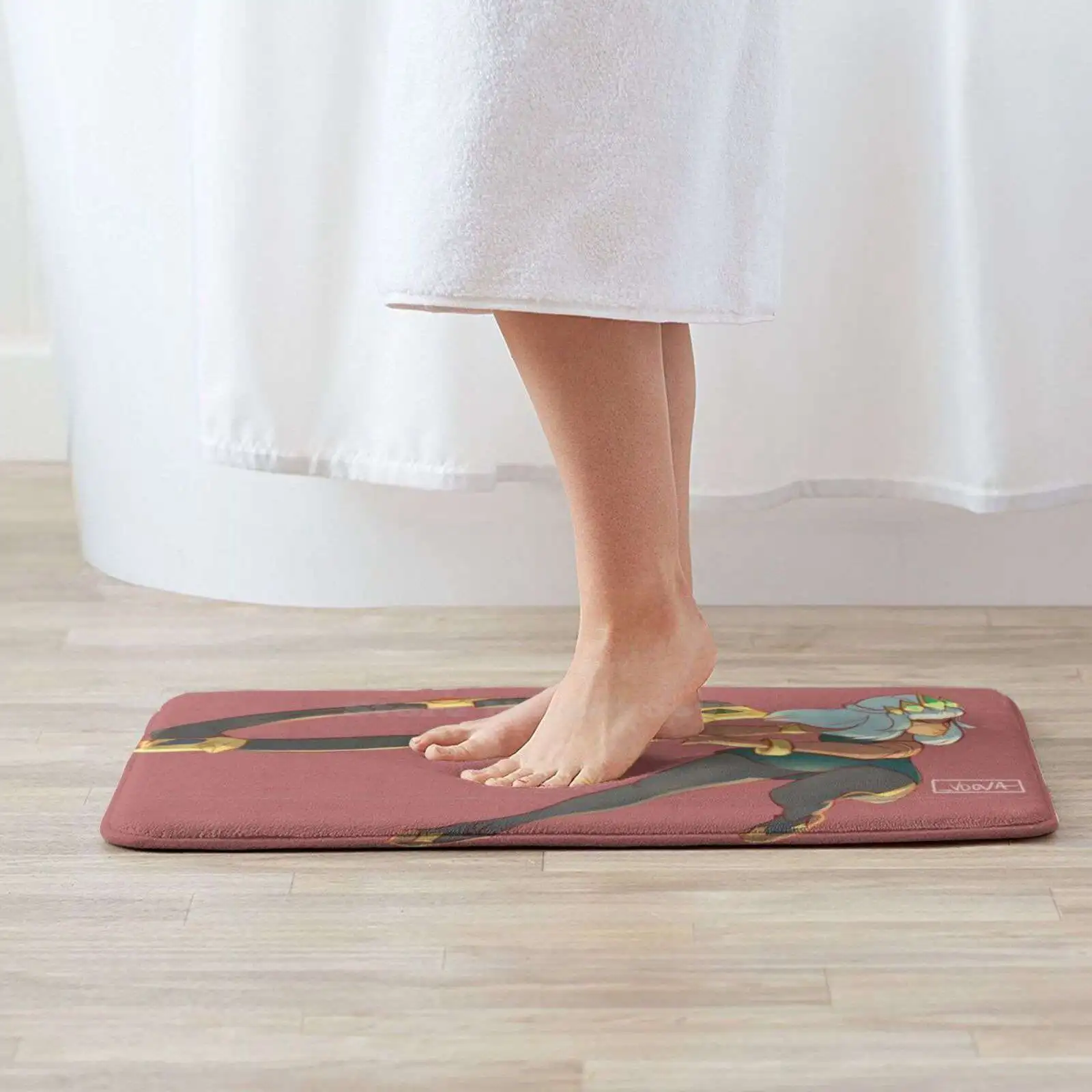 Qiyana Dash 3D Soft Non-Slip Mat Rug Carpet Foot Pad Midlaner Assassin Red Dynamic Cute Champion | Дом и сад